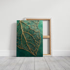 Golden Vein Leaf on Emerald