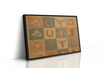 Western Icons Patchwork Quilt Print