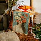 Flourish in Coral and Cream