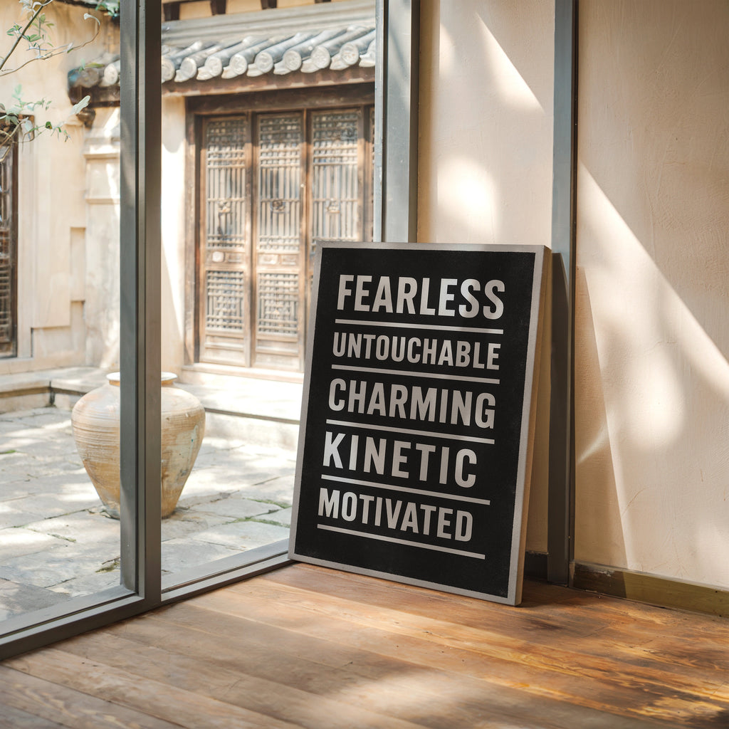 Fearless Motivated Kinetic Bold Text Art