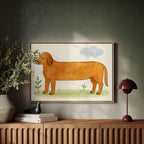 Golden Retriever Under Blue Skies