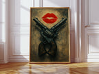 Kiss Kiss Bang Bang Western Print
