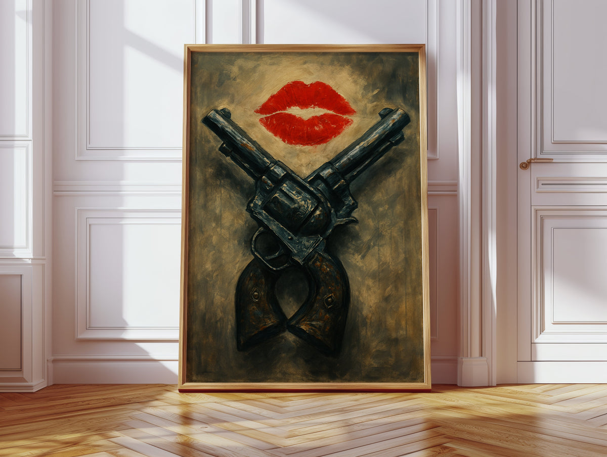 Kiss Kiss Bang Bang Western Print