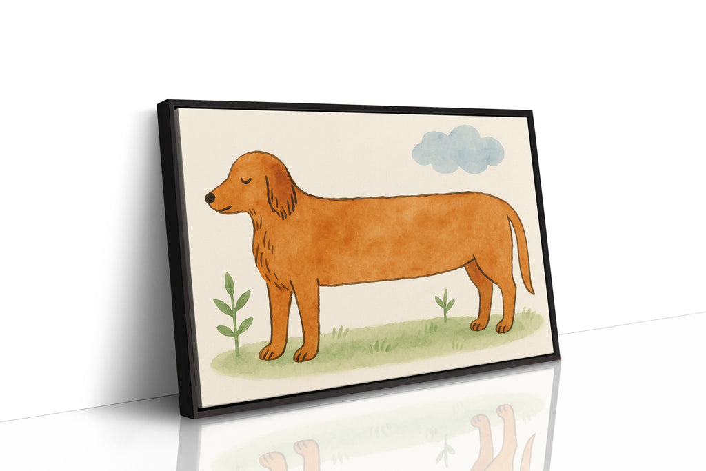 Golden Retriever Under Blue Skies
