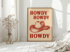 Howdy Howdy Western Hat Print