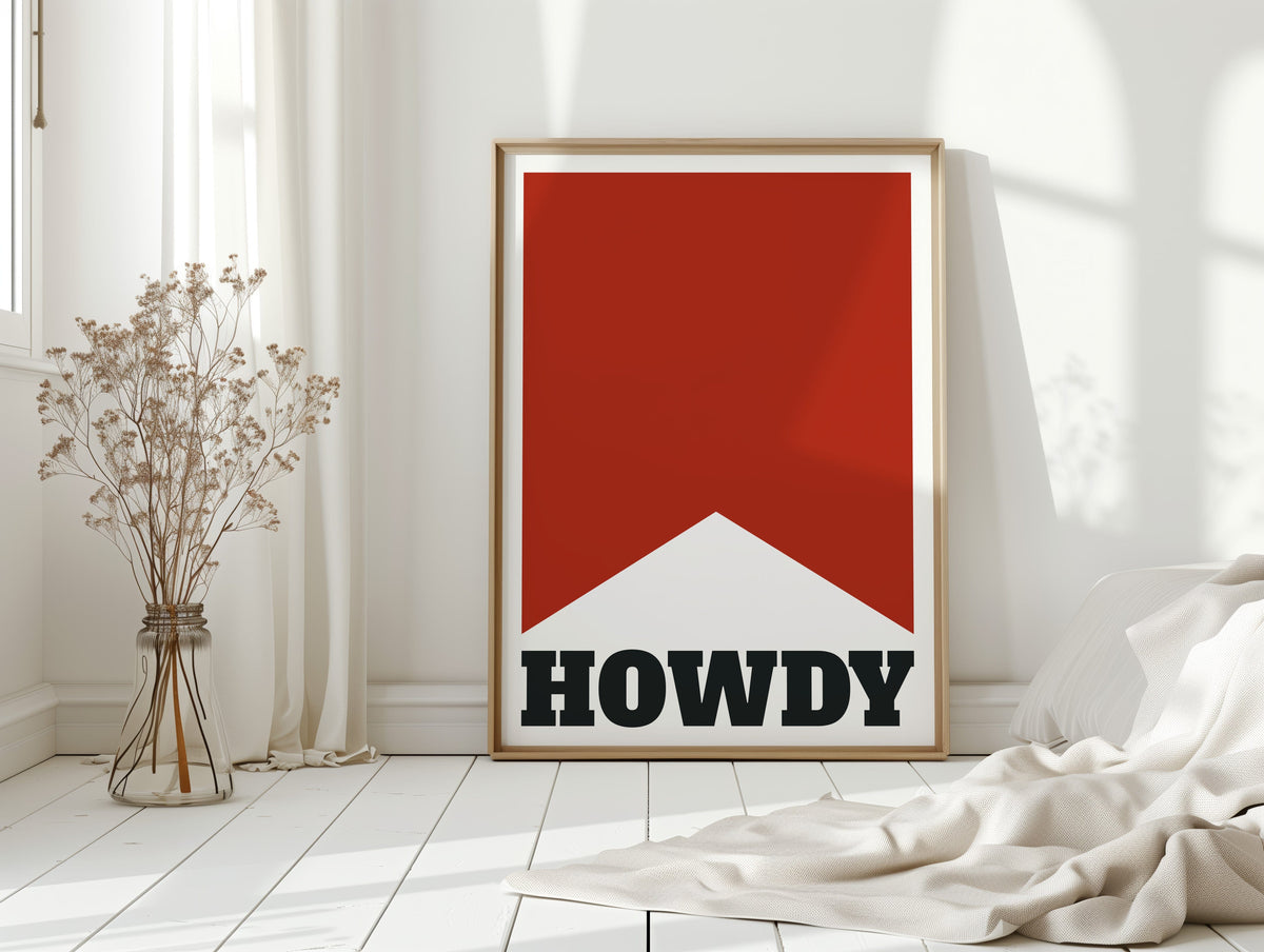 Howdy Western Banner Print