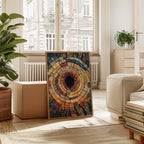 Petrified Wood Spiral – Rustic Earth-Toned Abstract Wall Art