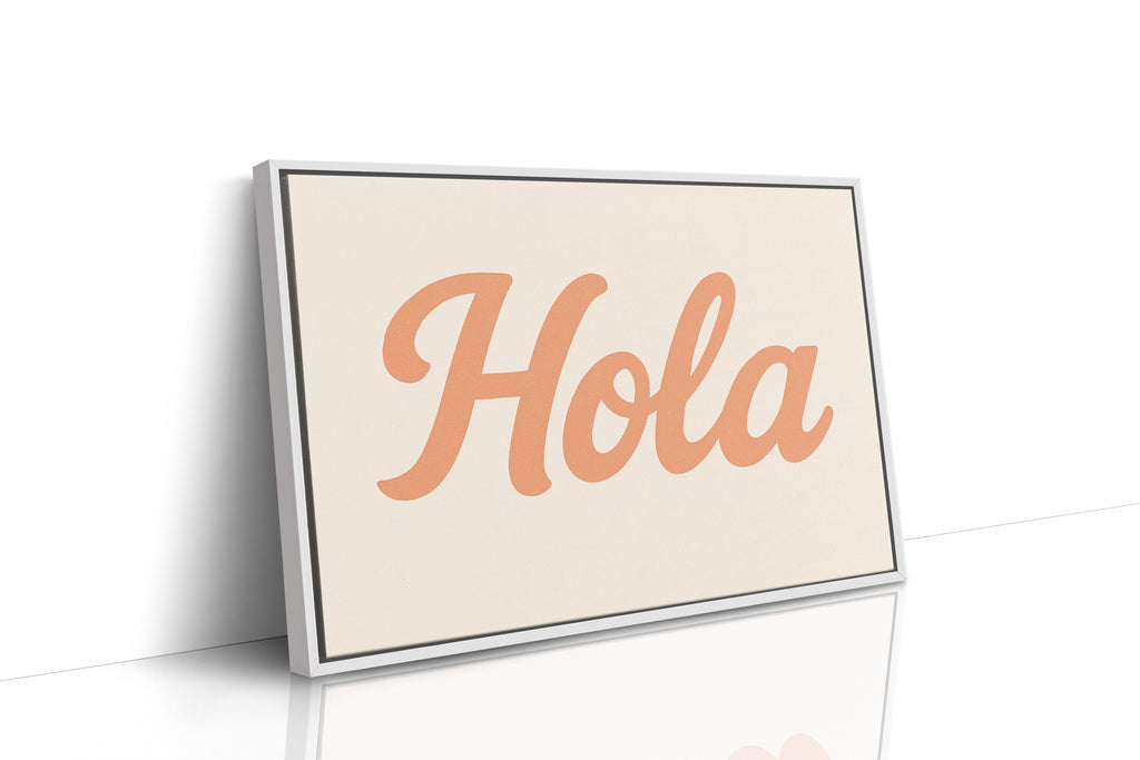 Hola Retro Script Wall Art
