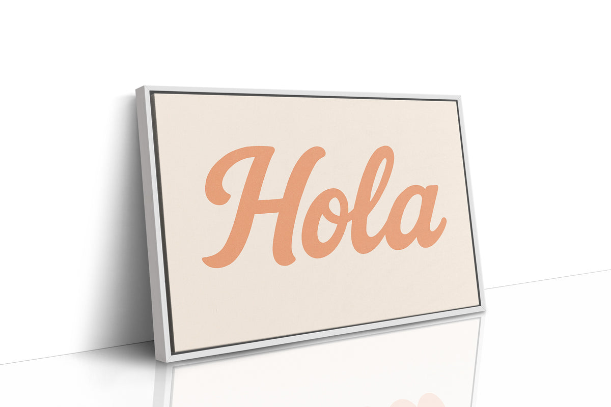 Hola Retro Script Wall Art