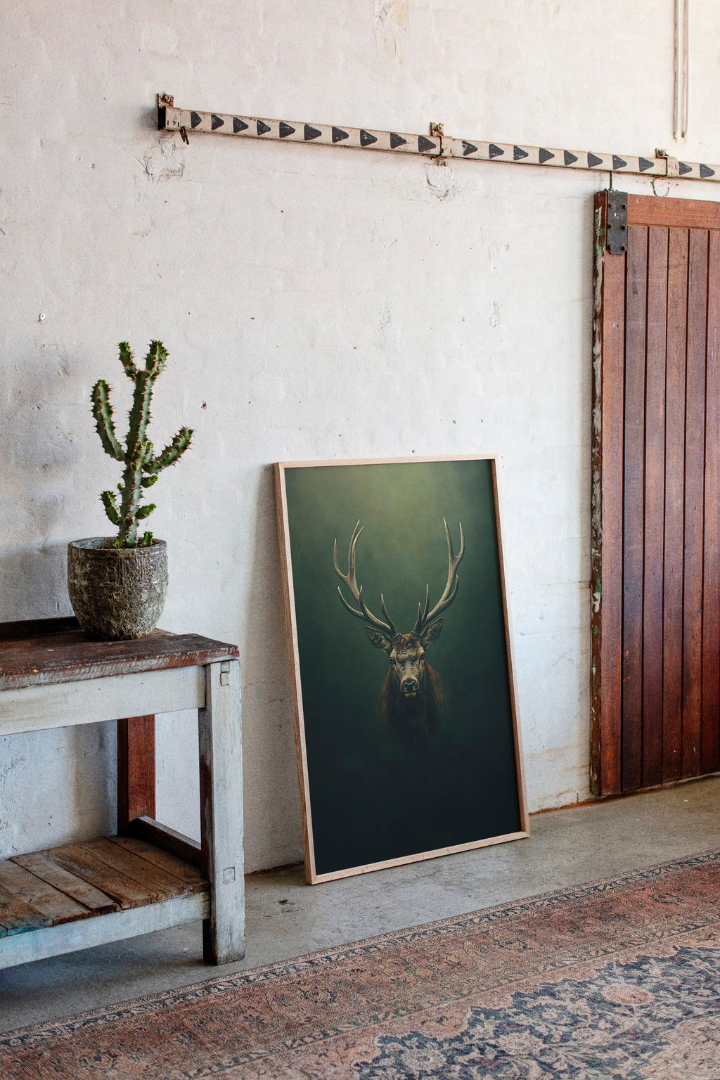 Crowned Stag in Forest Shadows