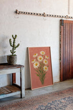 Wild Daisies on Blush Canvas