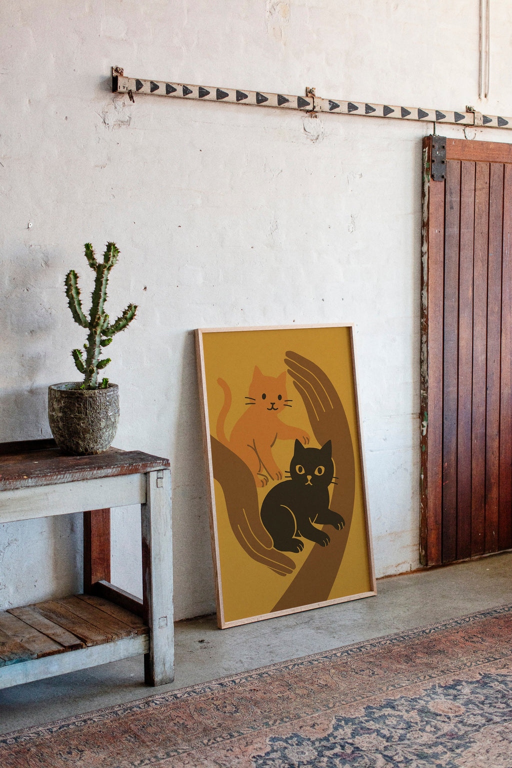 Safe Paws Warm Hearts Cat Print