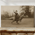 Victorian Lady Riding a Top-Hat T-Rex