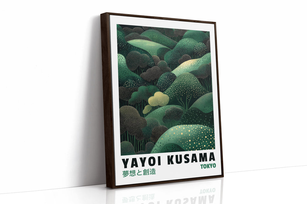 Abstract Green Dreamscape – Kusama-Inspired Forest