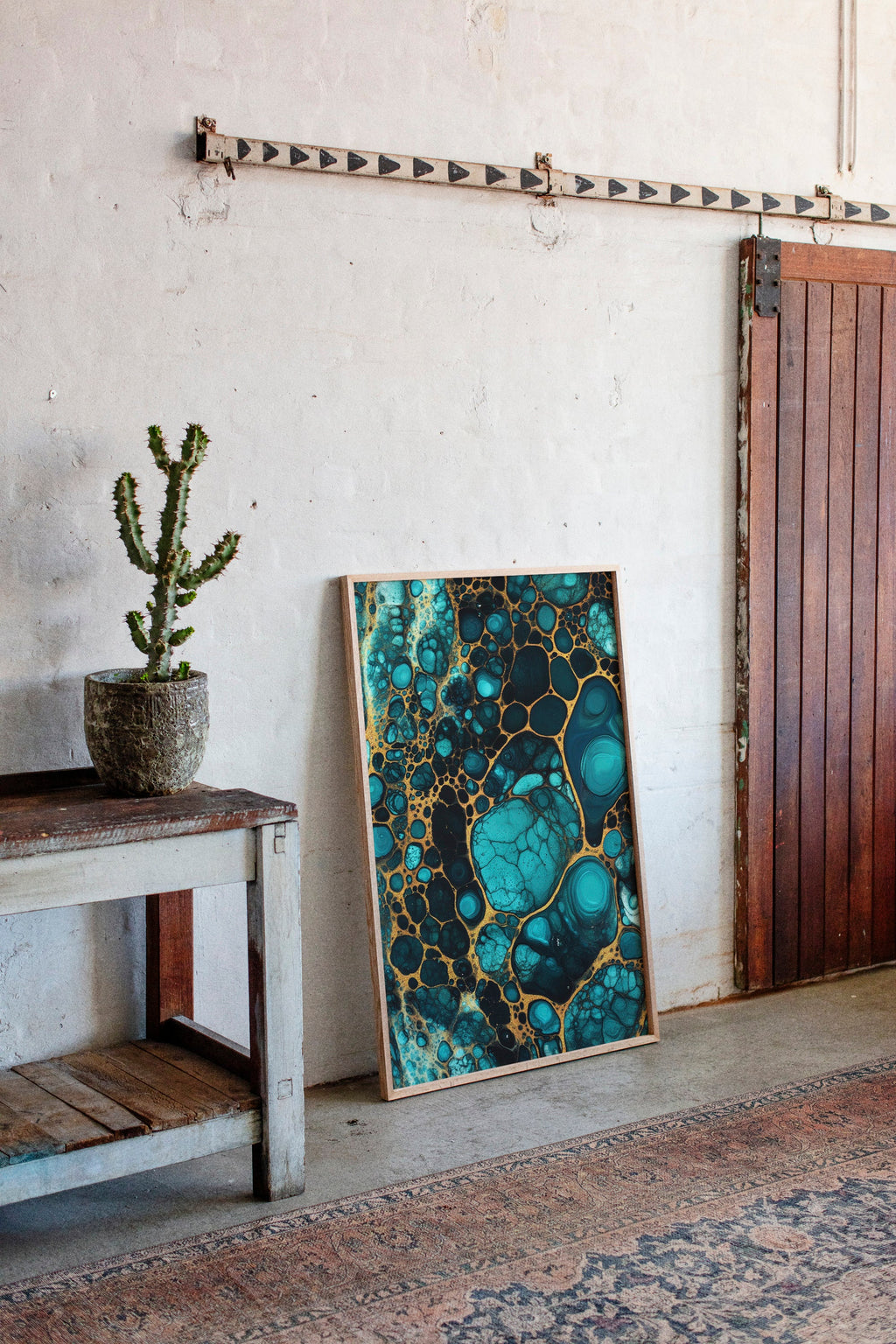 Electric Tides in Teal and Gold