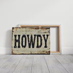 Rustic “Howdy” Western Wall Art