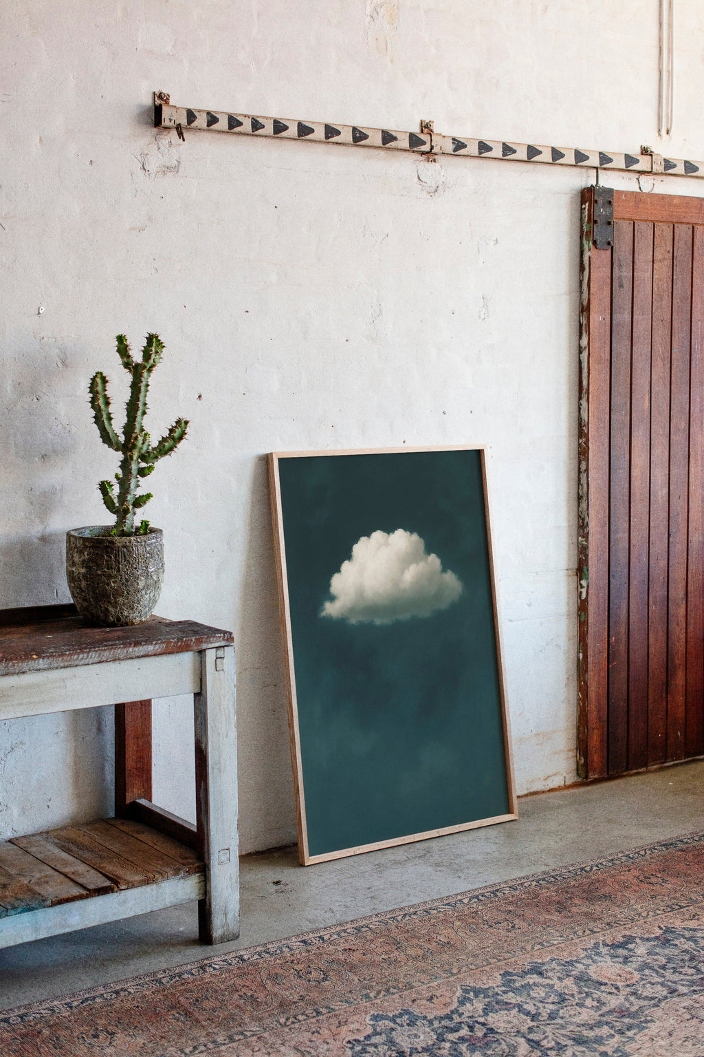 Lonely Cloud in Deep Teal Sky