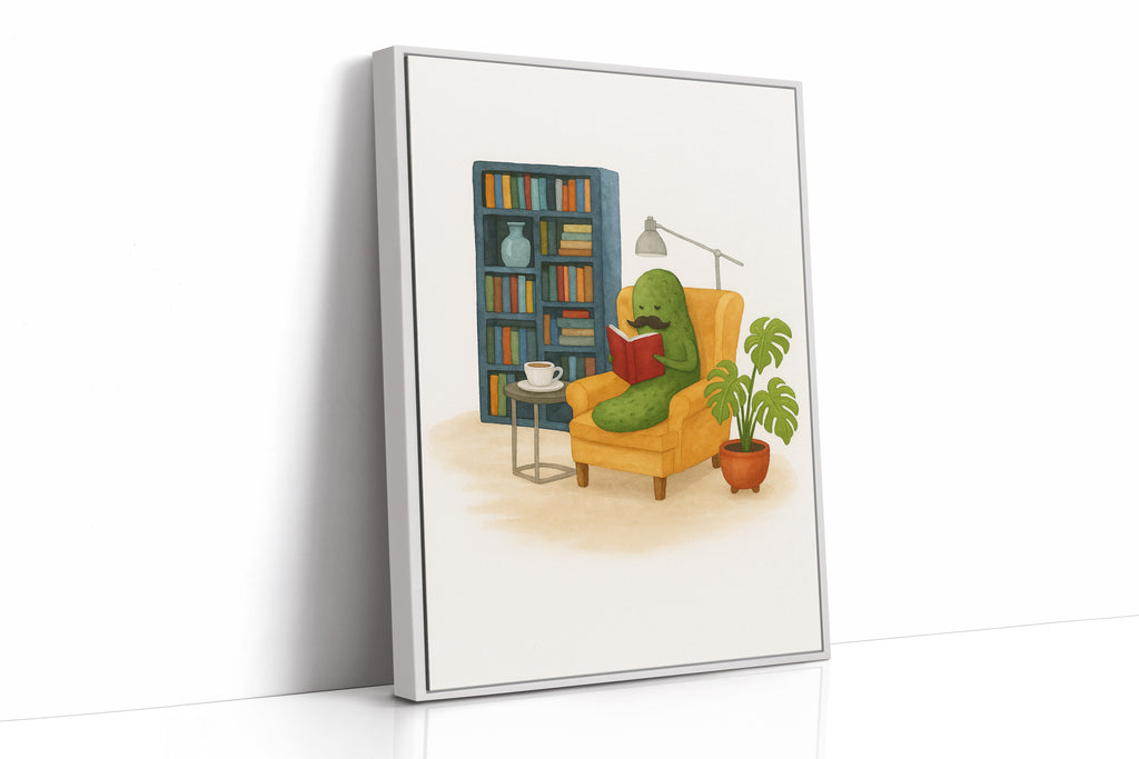 Gentleman Pickle Reading at Home