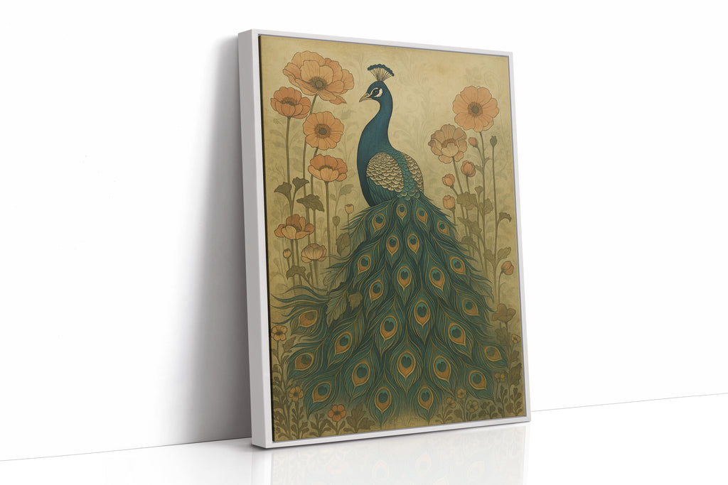 Garden Stillness with a Peacock's Gaze