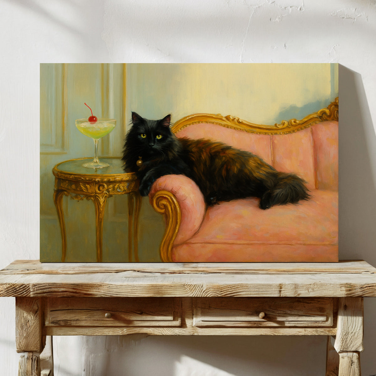 Regal Cat with a Cherry Martini