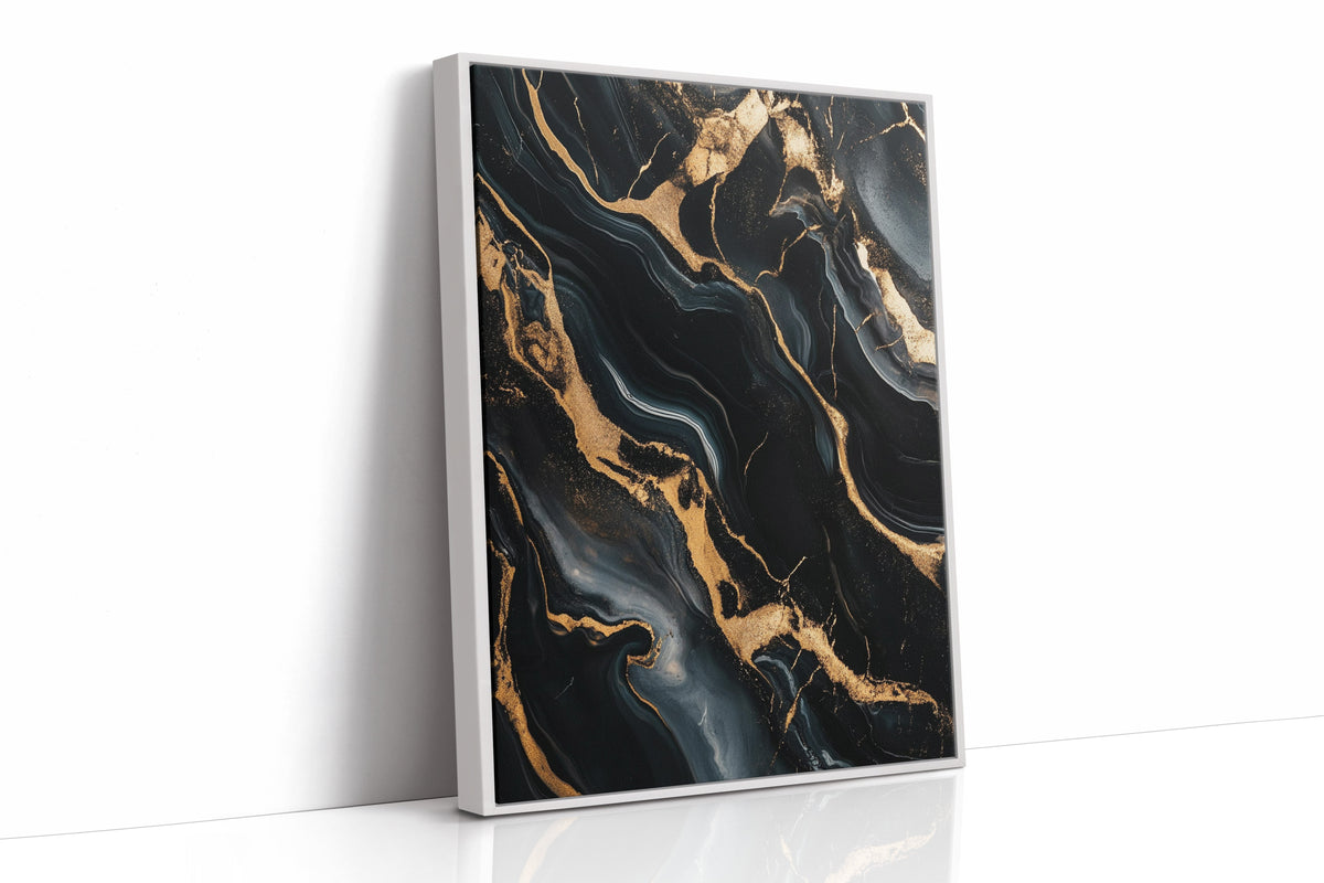 Black Marble Blaze with Liquid Gold