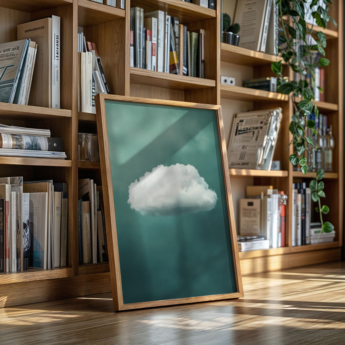 Gentle Cloud over Seafoam Sky