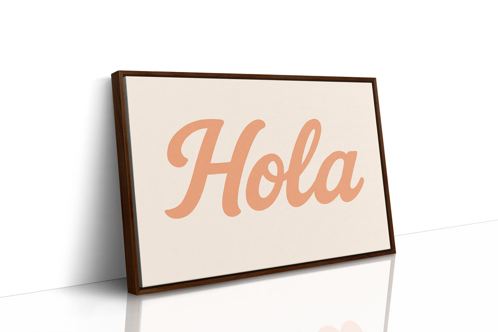 Hola Retro Script Wall Art