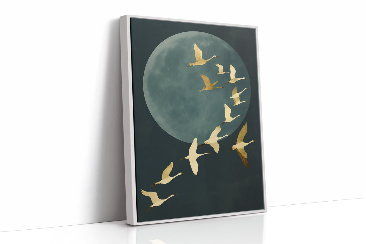 Golden Flight Beneath a Silent Moon