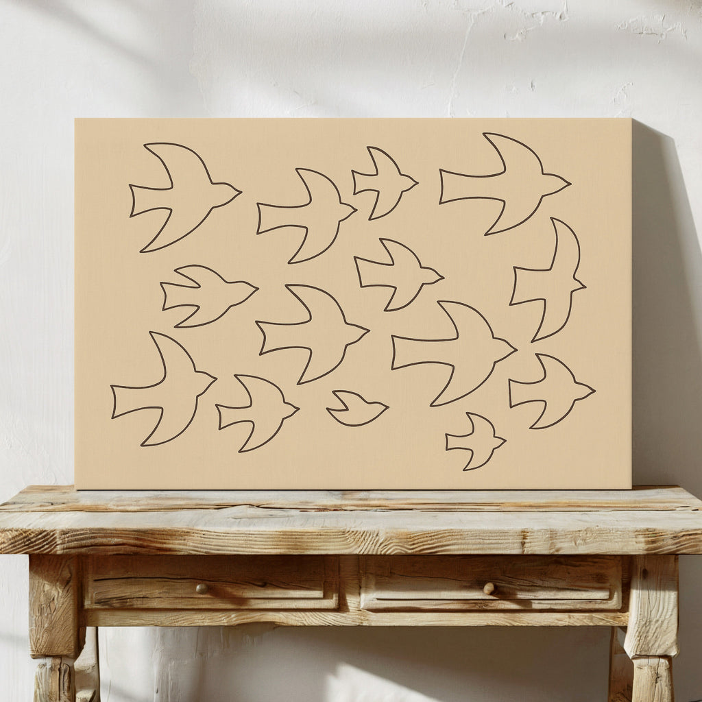 Minimalist Birds in Flight