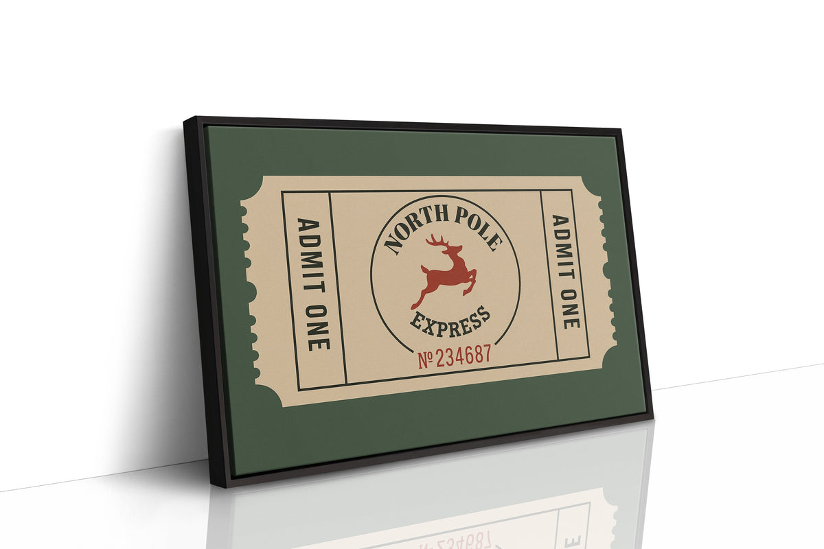 North Pole Express Ticket Print