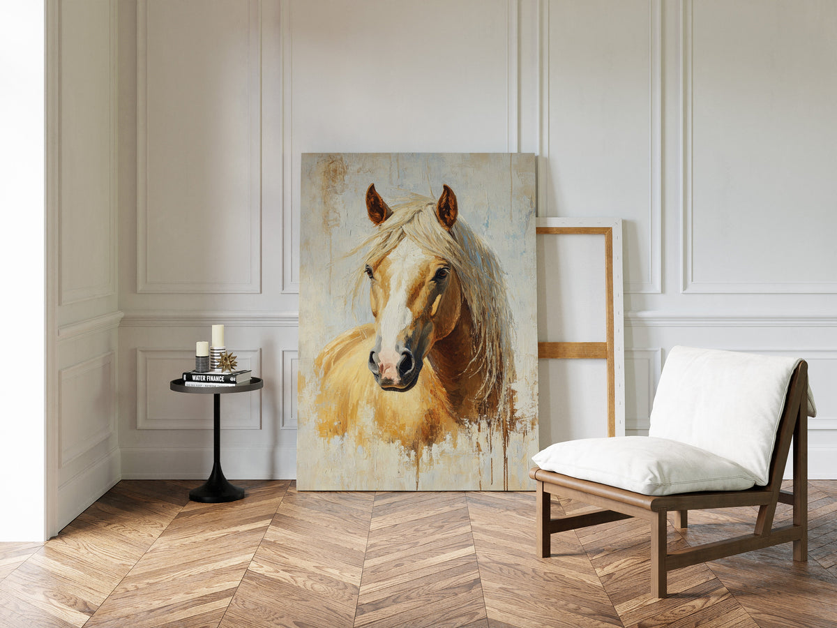 Golden Palomino in Brushstroke Light