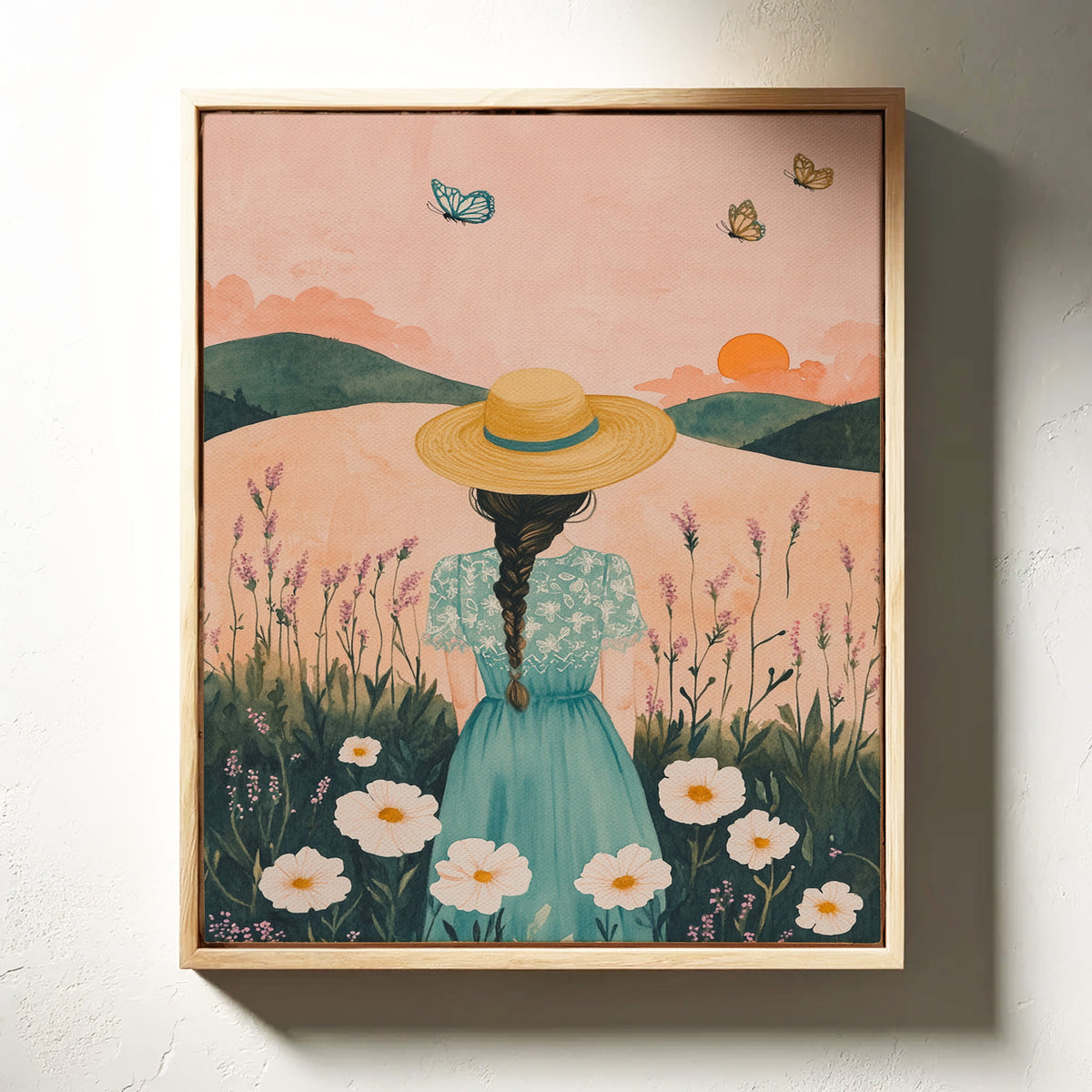 Sunset Stroll in Wildflower Dreams