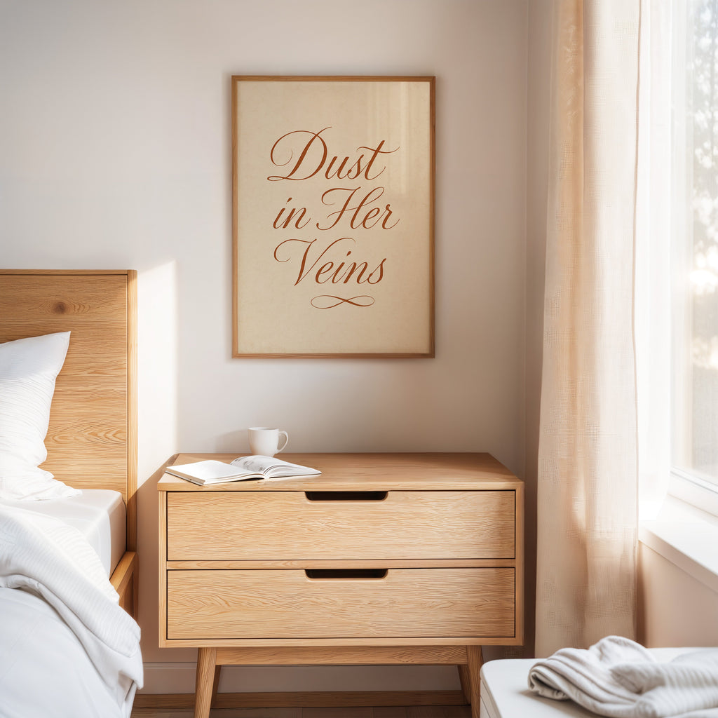 Dust in Her Veins Western Calligraphy Print