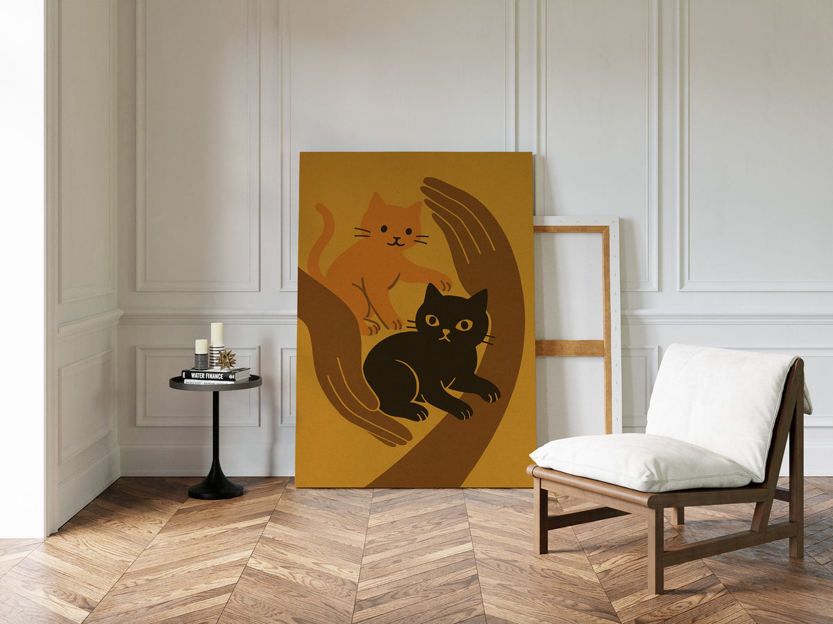 Safe Paws Warm Hearts Cat Print