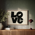LOVE Modern Block Typography Print