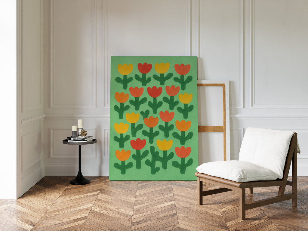 Tulip Parade on Spring Green