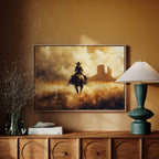 Cowgirl Ride Into the Golden West