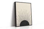 Minimal Black Sunburst Rising