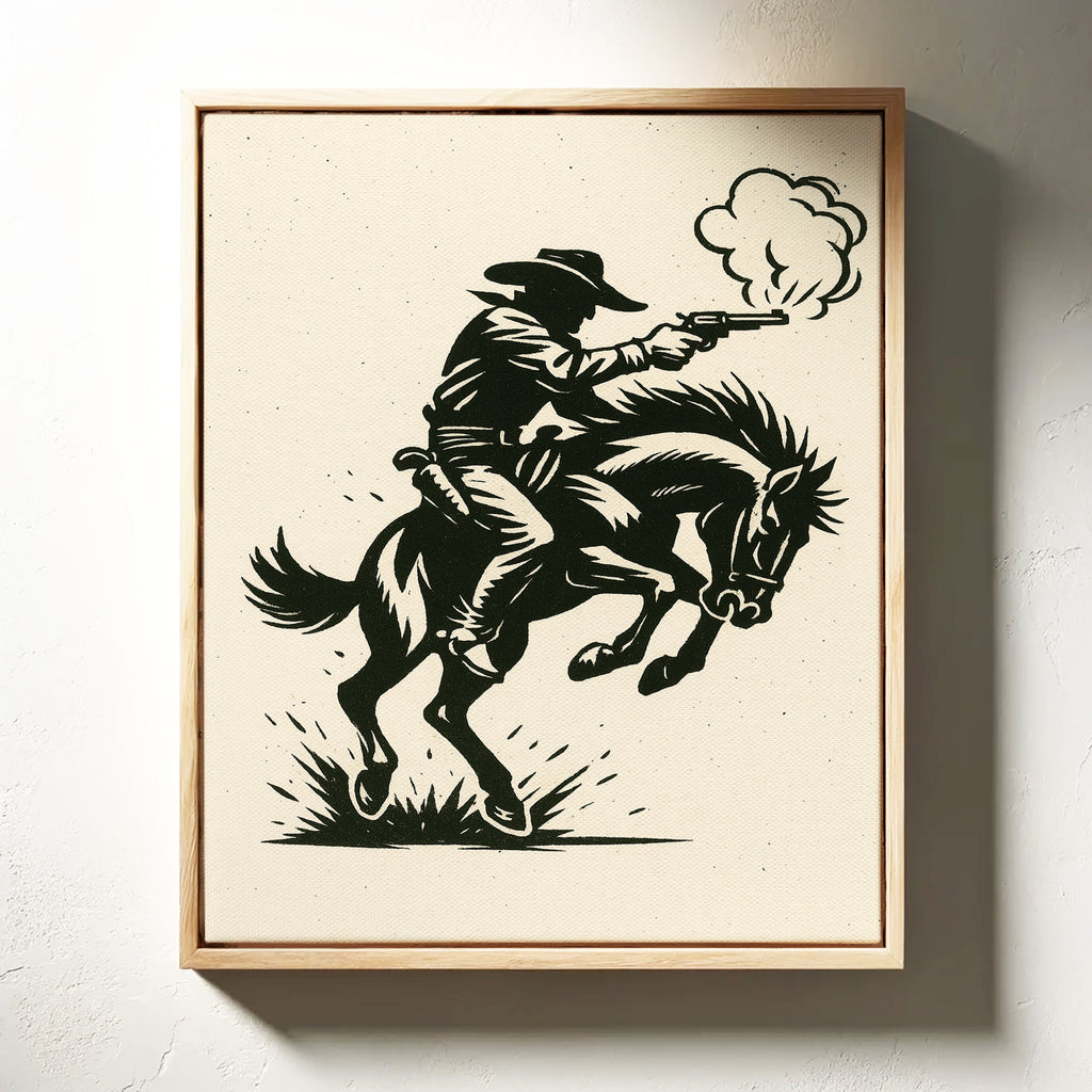 Cowboy Gunfire in the Dust
