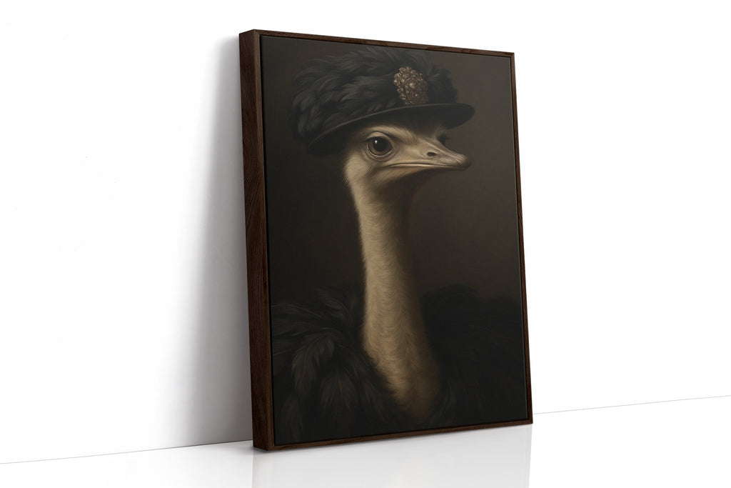 Ostrich in a Feathered Hat