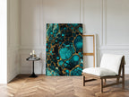Electric Tides in Teal and Gold
