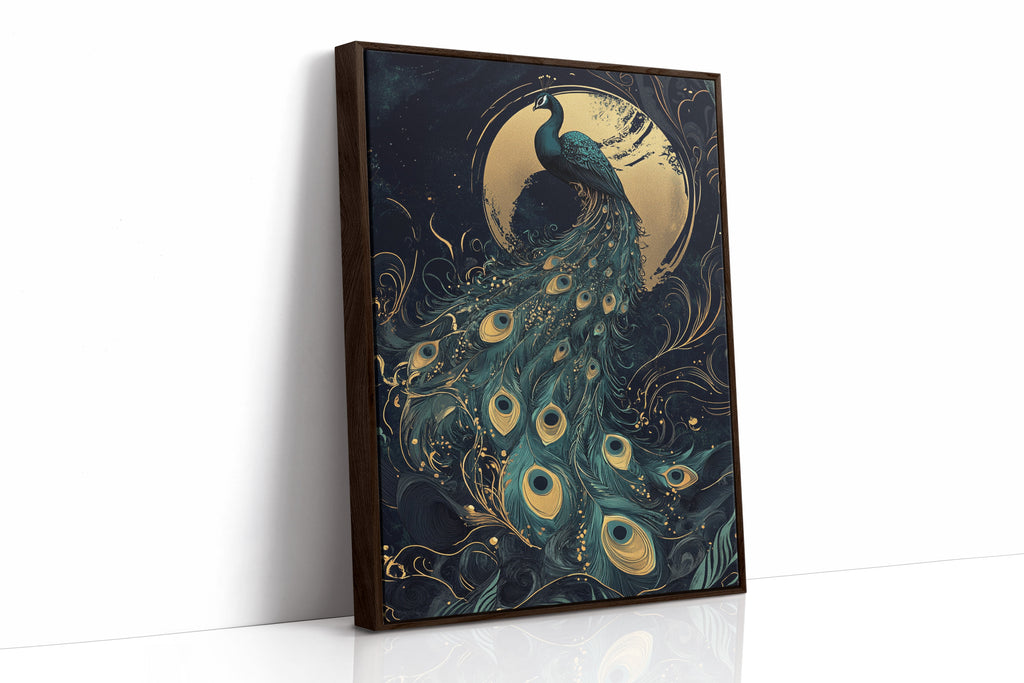 Moonlit Majesty in Gilded Plumes