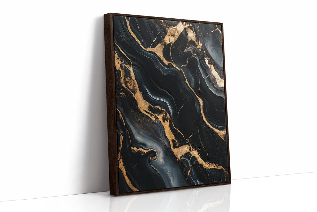 Black Marble Blaze with Liquid Gold