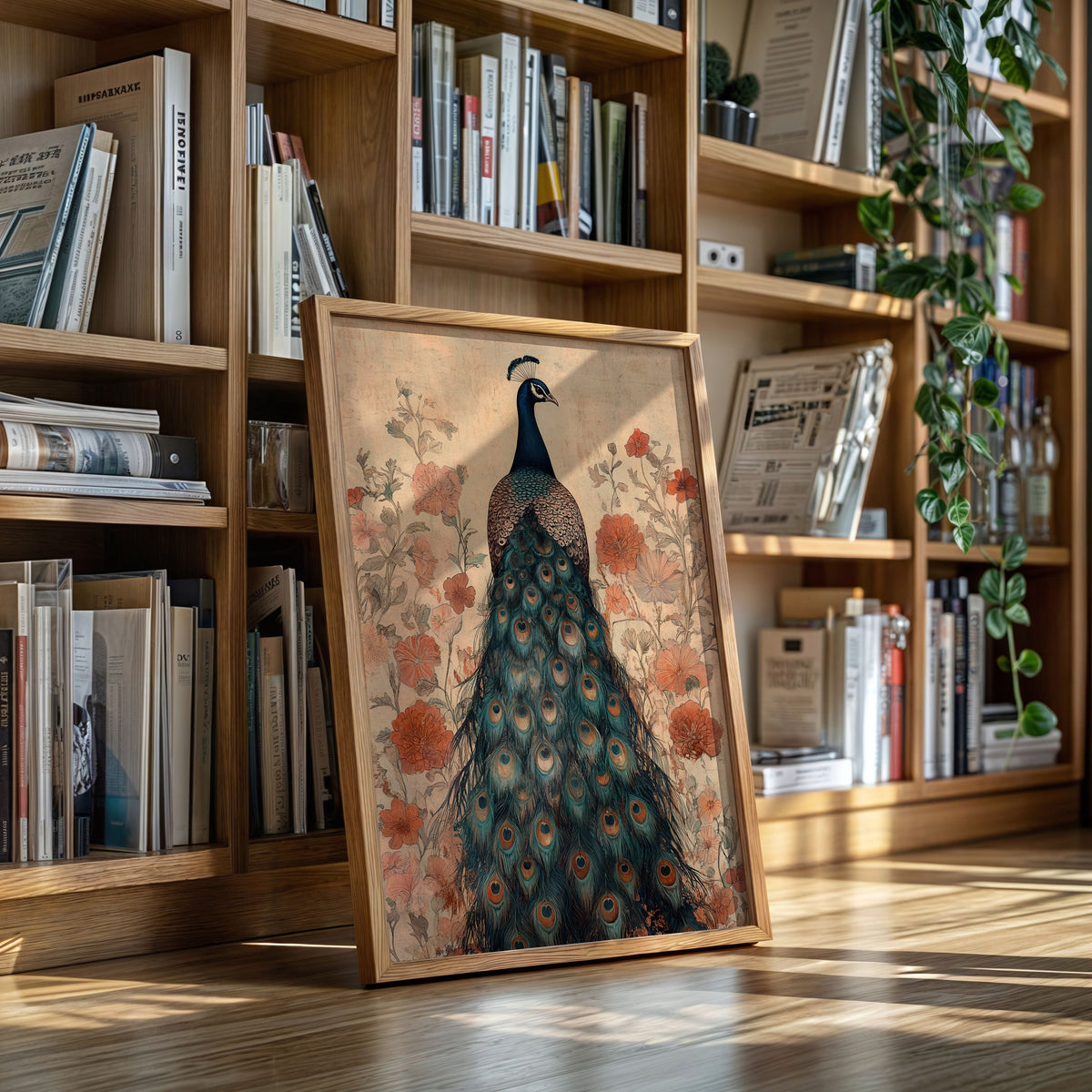 Antique Elegance with Scarlet Bloom