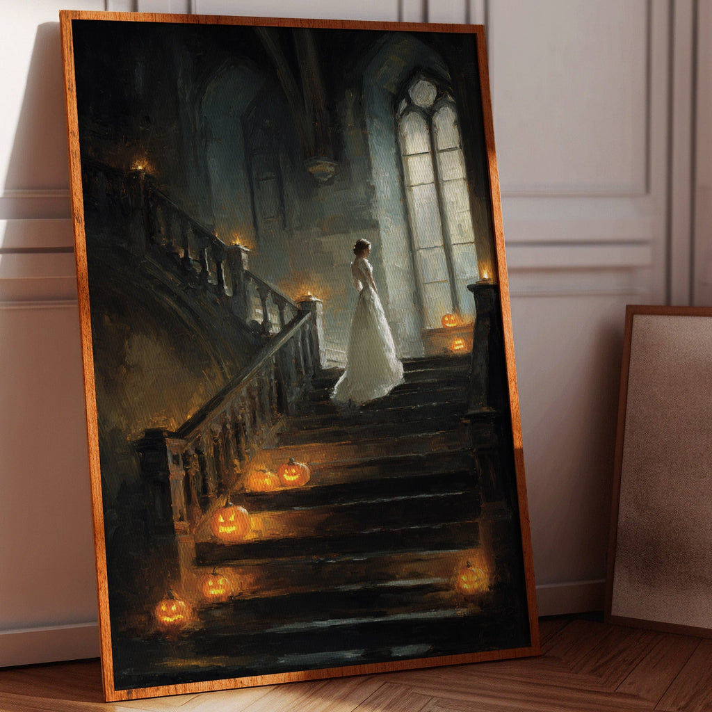 A Bride Among Flickering Lights