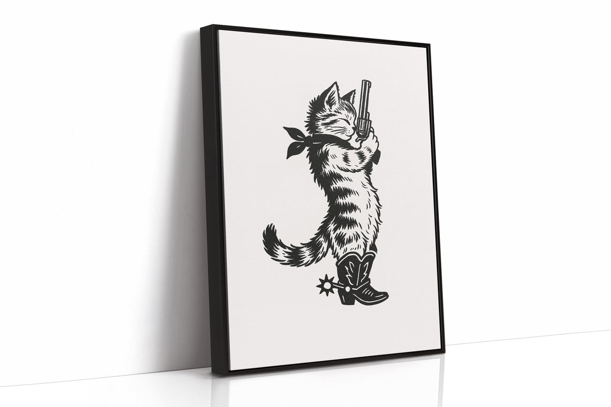 Purrpare for Trouble – Cowboy Cat Sheriff Print