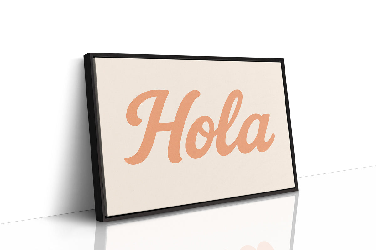 Hola Retro Script Wall Art