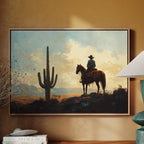 Cowboy Sundown by the Saguaro