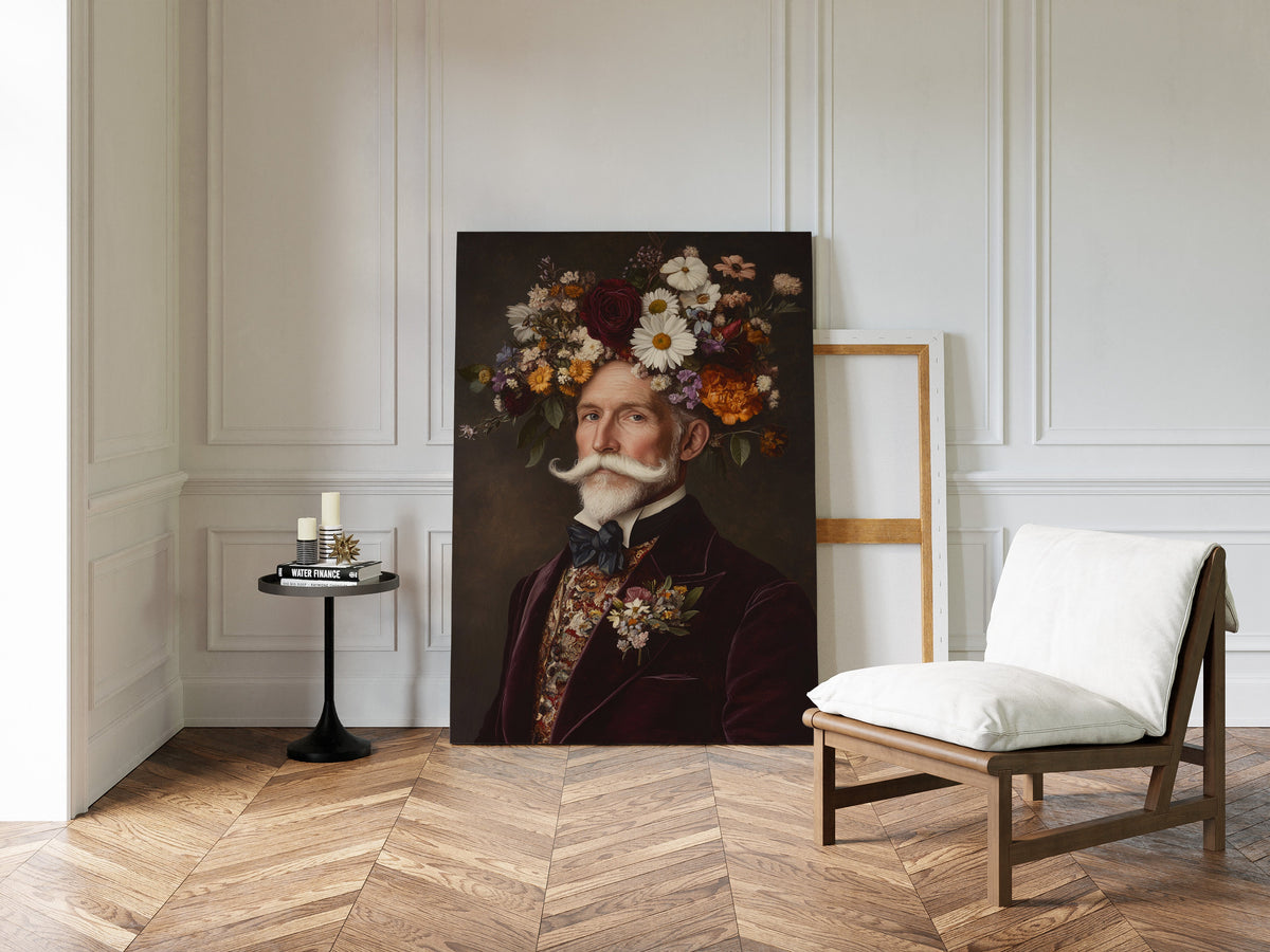 Velvet Gentleman in Wildflower Crown