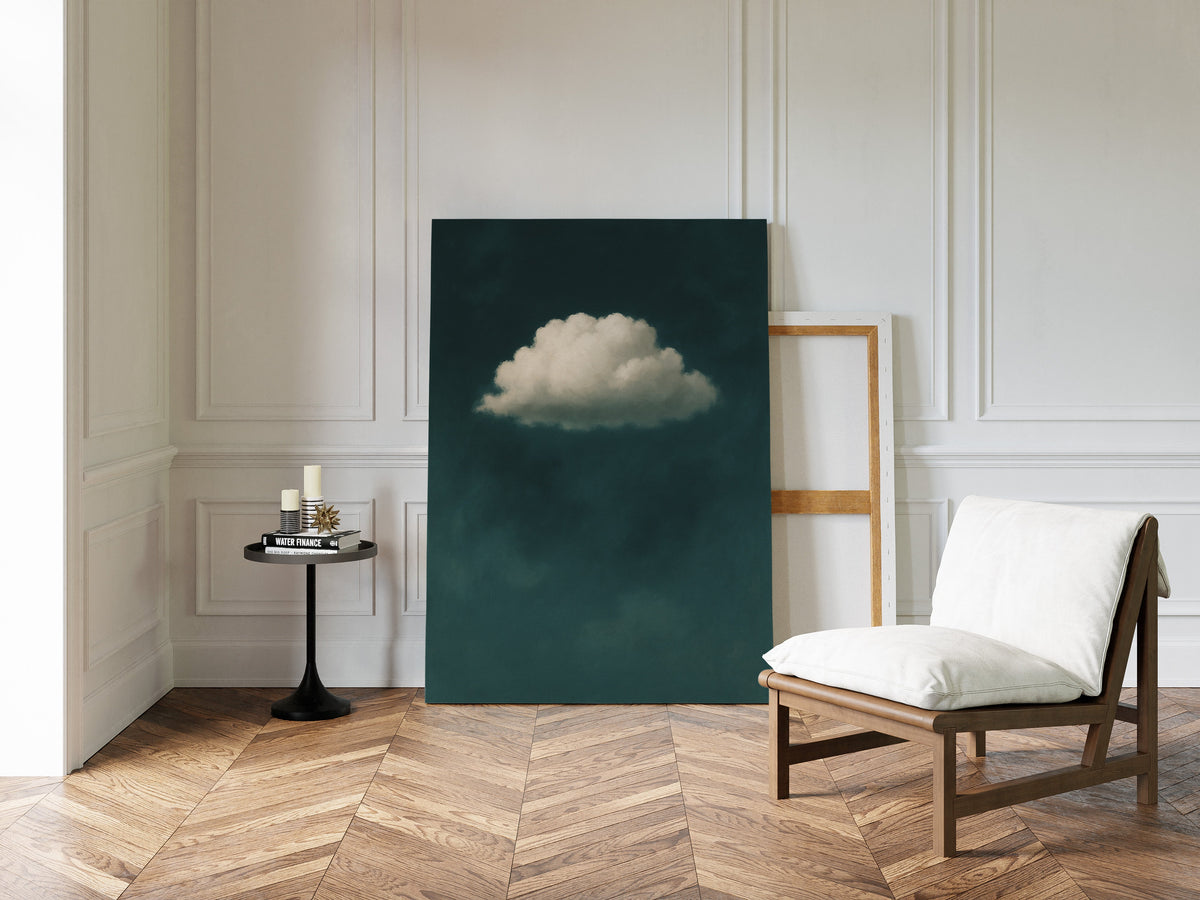 Lonely Cloud in Deep Teal Sky